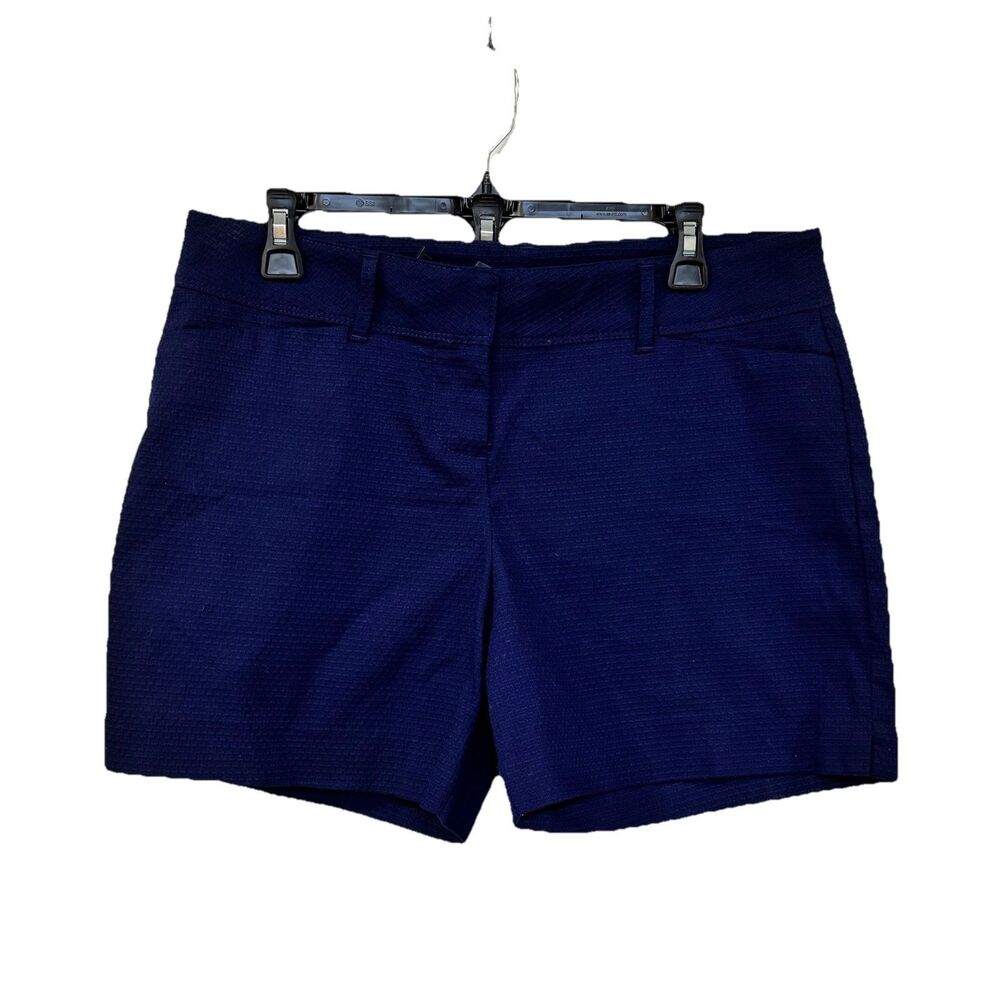 The Limited Women's Shorts Navy Blue Sz 8 Textured 5” Inseam Preppy Luxury New